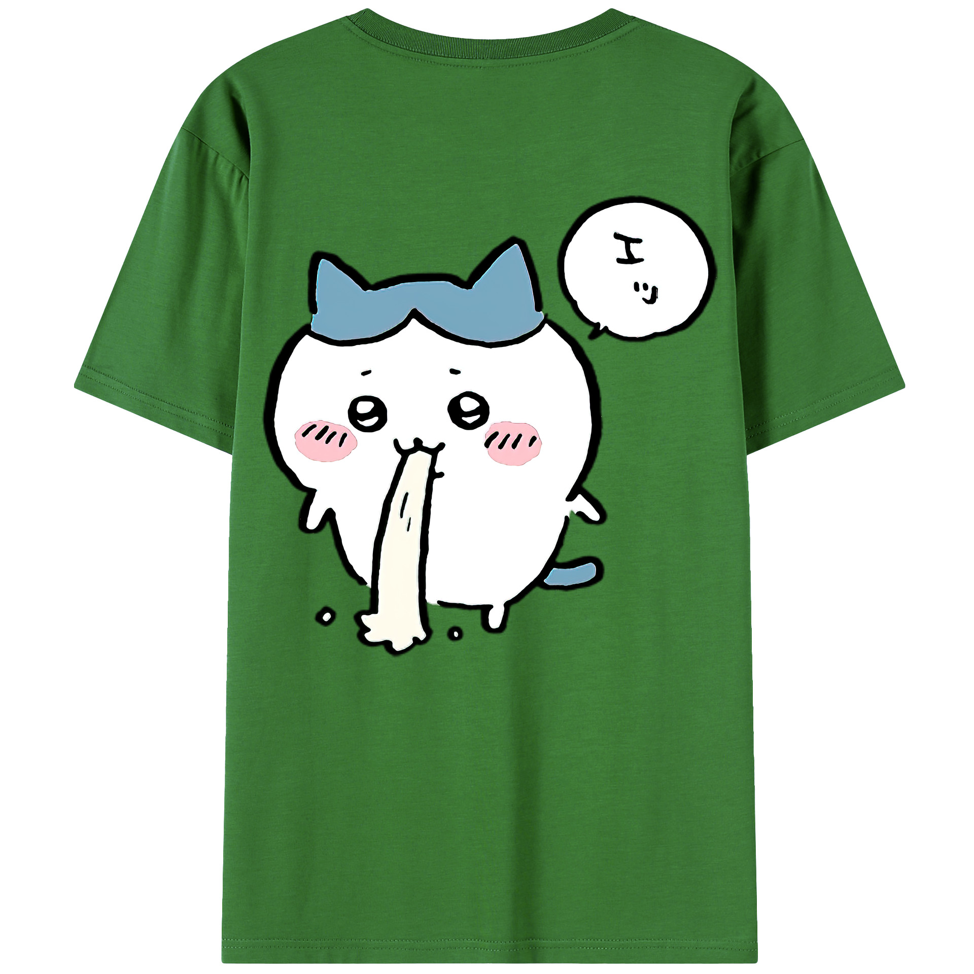 （画像用） ちいかわ ハチワレ Chii-kawa hachiware レディース半袖Tシャツ(バックプリント)